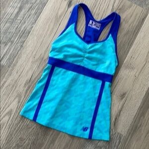 New Balance Women's Teal and Royal Blue Tank Top